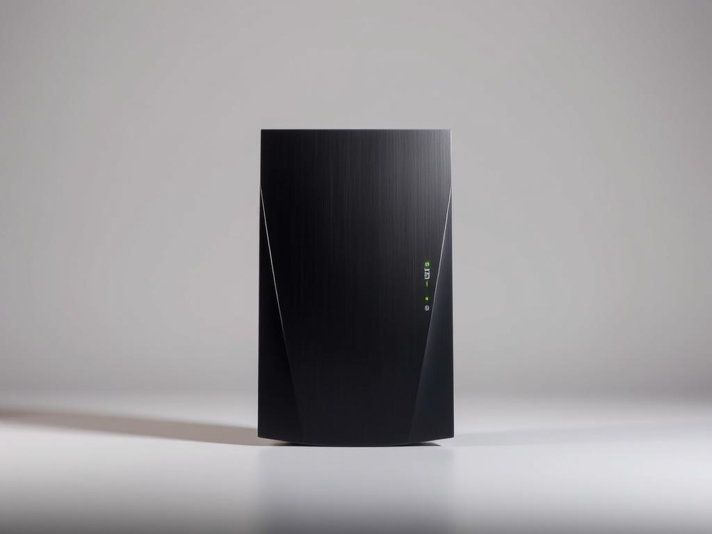 A sleek and modern NVIDIA Shield TV Pro set against a clean, minimalist backdrop. The device is centered, showcasing its elegant design with a brushed metal finish and subtle angular lines. Soft, directional lighting illuminates the device, creating depth and highlighting its premium aesthetic. The background is a muted, gradient-based color palette, allowing the Shield TV Pro to be the focal point. The overall mood is one of sophistication, highlighting the device's capabilities as a top-tier Android TV streaming box. The camera angle is slightly elevated, giving a slightly high-end, aspirational view of the product.